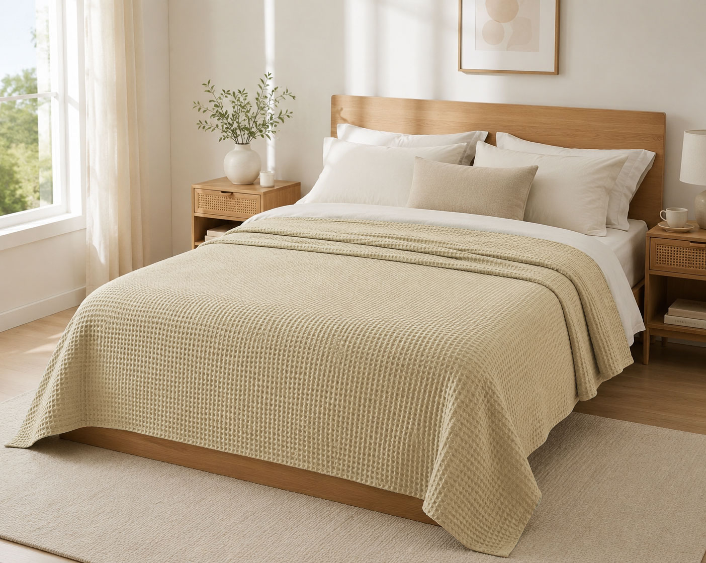 Κουβέρτα Πικέ LeBlanc Reactive Sanforized Cotton 100% Μονή 160x240 Cuppuccino