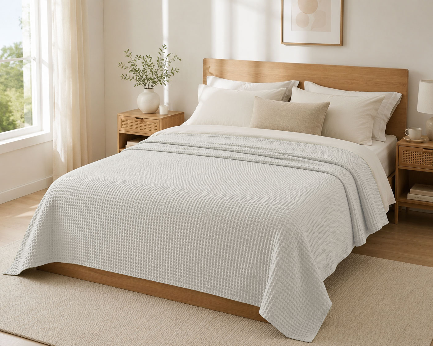 Κουβέρτα Πικέ LeBlanc Reactive Sanforized Cotton 100% Μονή 160x240 White