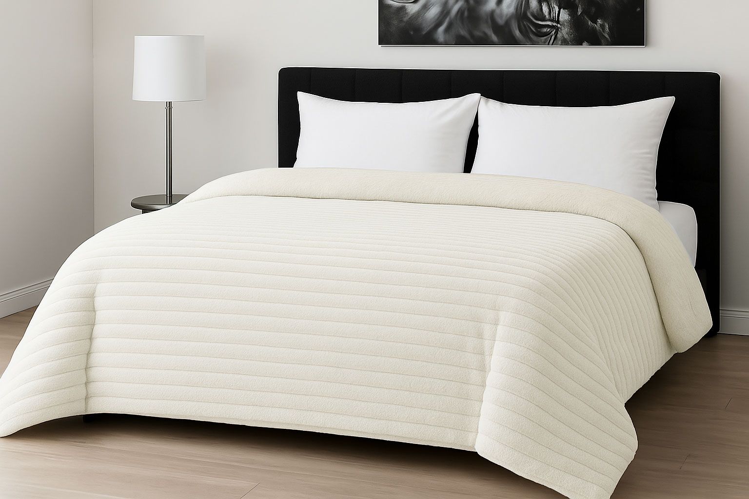 Κουβερτοπάπλωμα Le Blanc Flannel Comfort Μονό 160Χ220 700gsm RIB Ivory