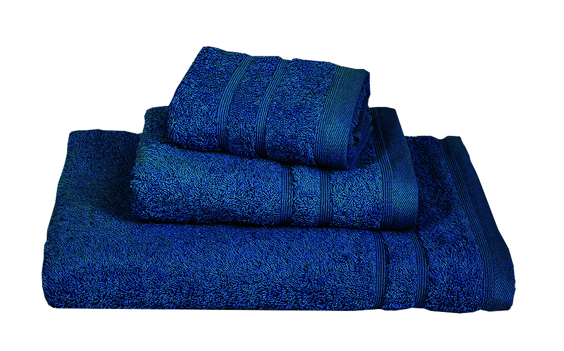 Πετσέτα ΚΟΜΒΟΣ Πεννιέ 500γρ/μ2 Blue Grey Χειρός 40x60