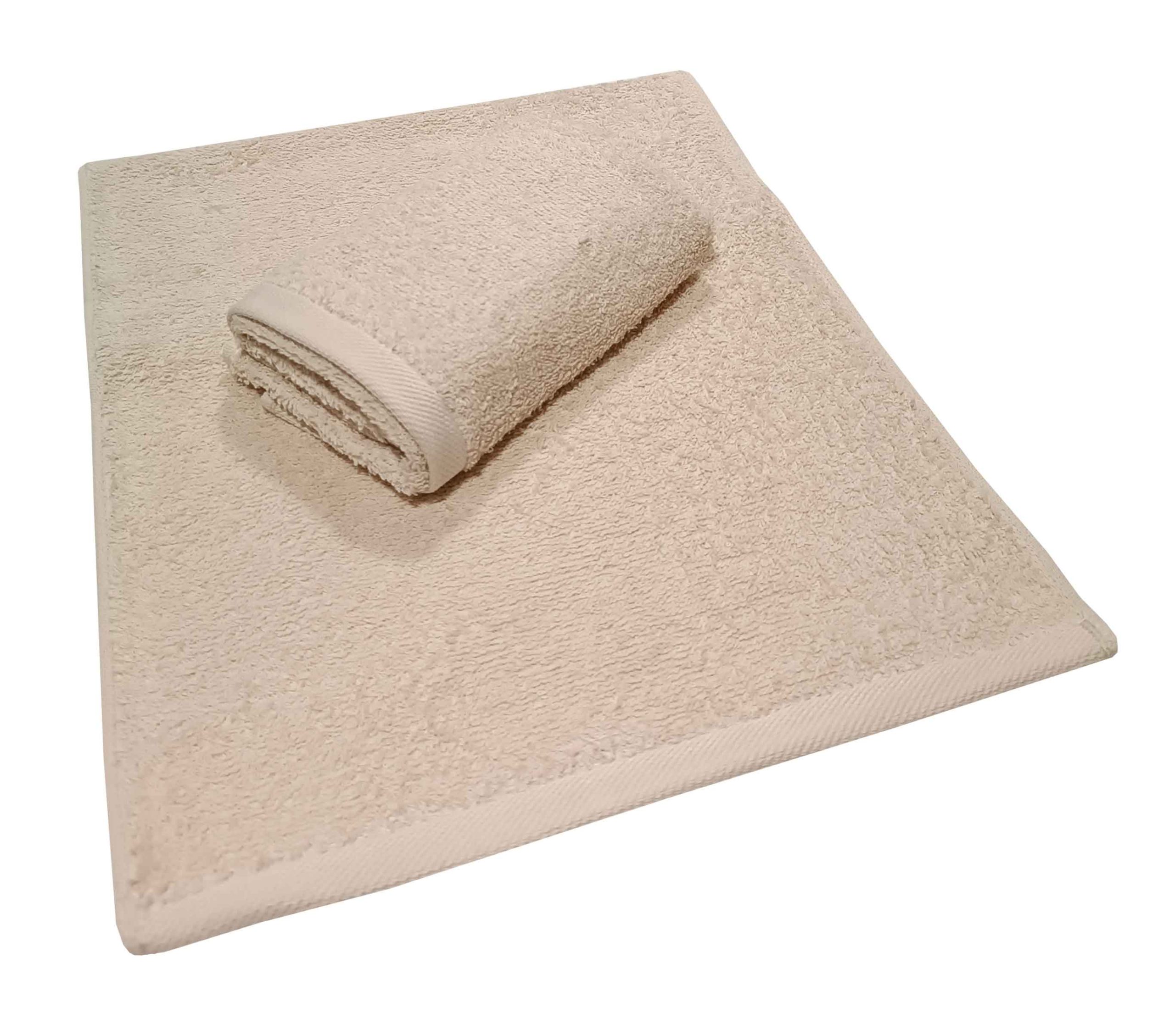 Πετσέτα ΚΟΜΒΟΣ Πεννιέ PLAIN LINE 500γρ/μ2 BEIGE Χειρός 30x50