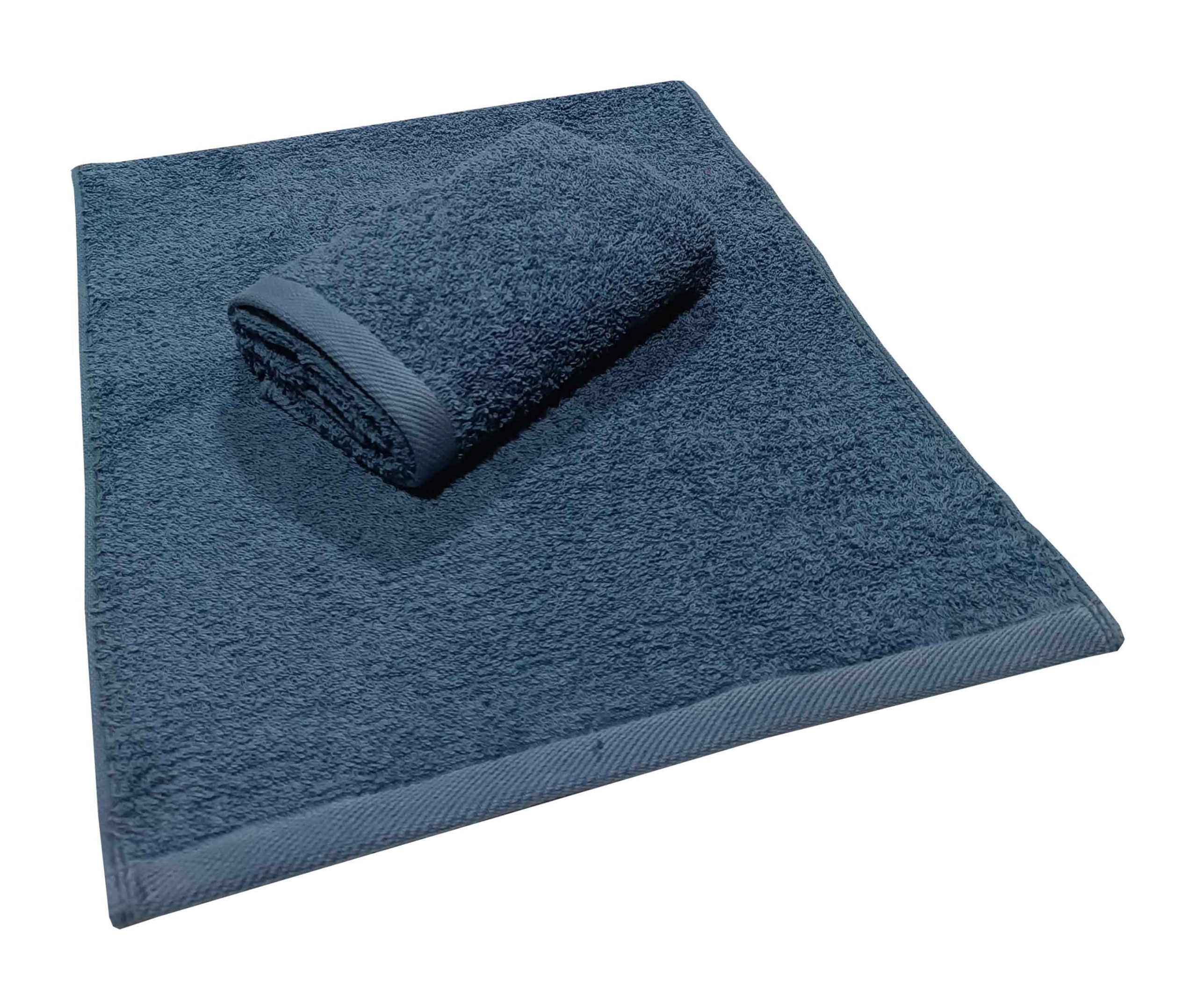 Πετσέτα ΚΟΜΒΟΣ Πεννιέ PLAIN LINE 500γρ/μ2 DARK BLUE Χειρός 30x50