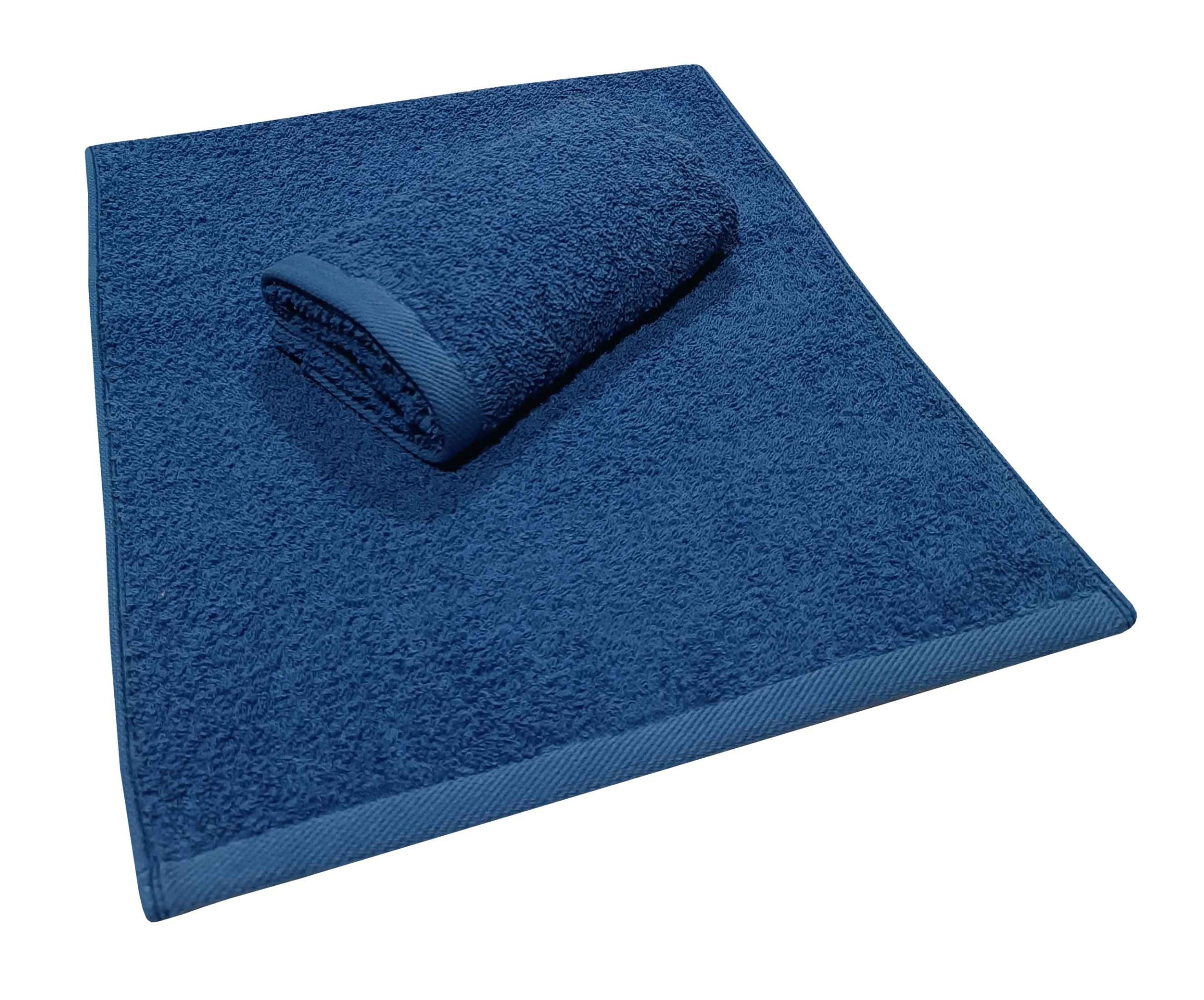 Πετσέτα ΚΟΜΒΟΣ Πεννιέ PLAIN LINE 500γρ/μ2 ROYAL BLUE Χειρός 30x50