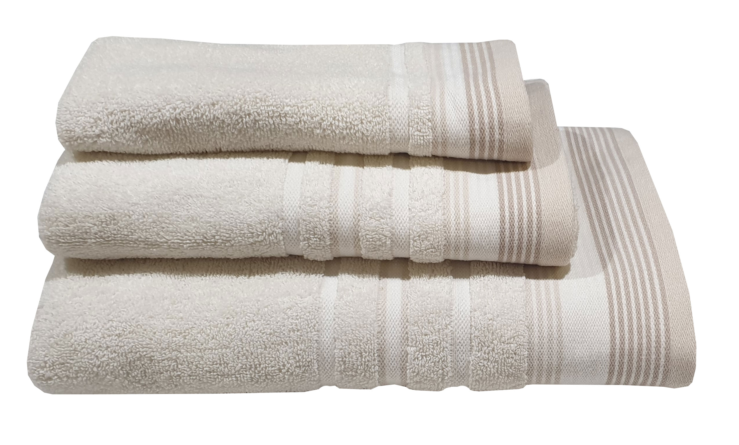 Πετσέτα ΚΟΜΒΟΣ Satin Stripe Πεννιέ 450γρ/m2 100% Cotton Χειρός Sand 30x50