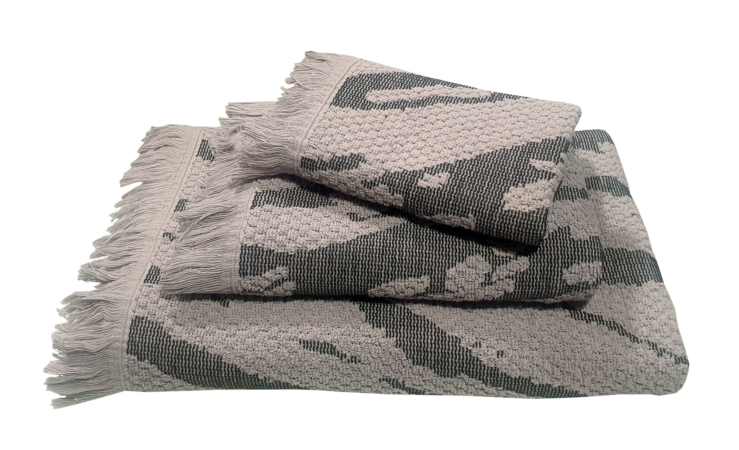 Πετσέτα Le Blanc Πεννιέ Ζακάρ 525gr/m2 NAXOS Grey Προσώπου 50x90