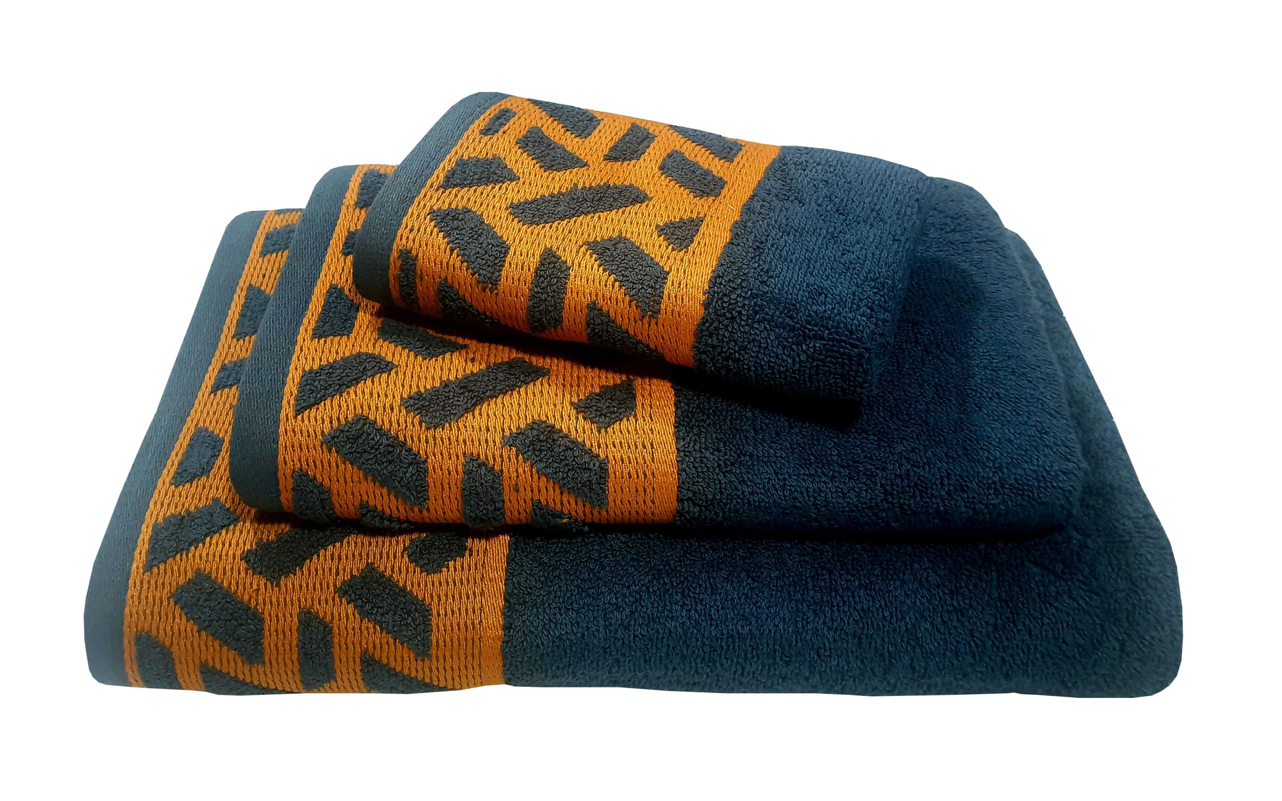 Πετσέτα Le Blanc Πεννιέ Ζακάρ 550gr/m2 MYKONOS Blue Προσώπου 50x90