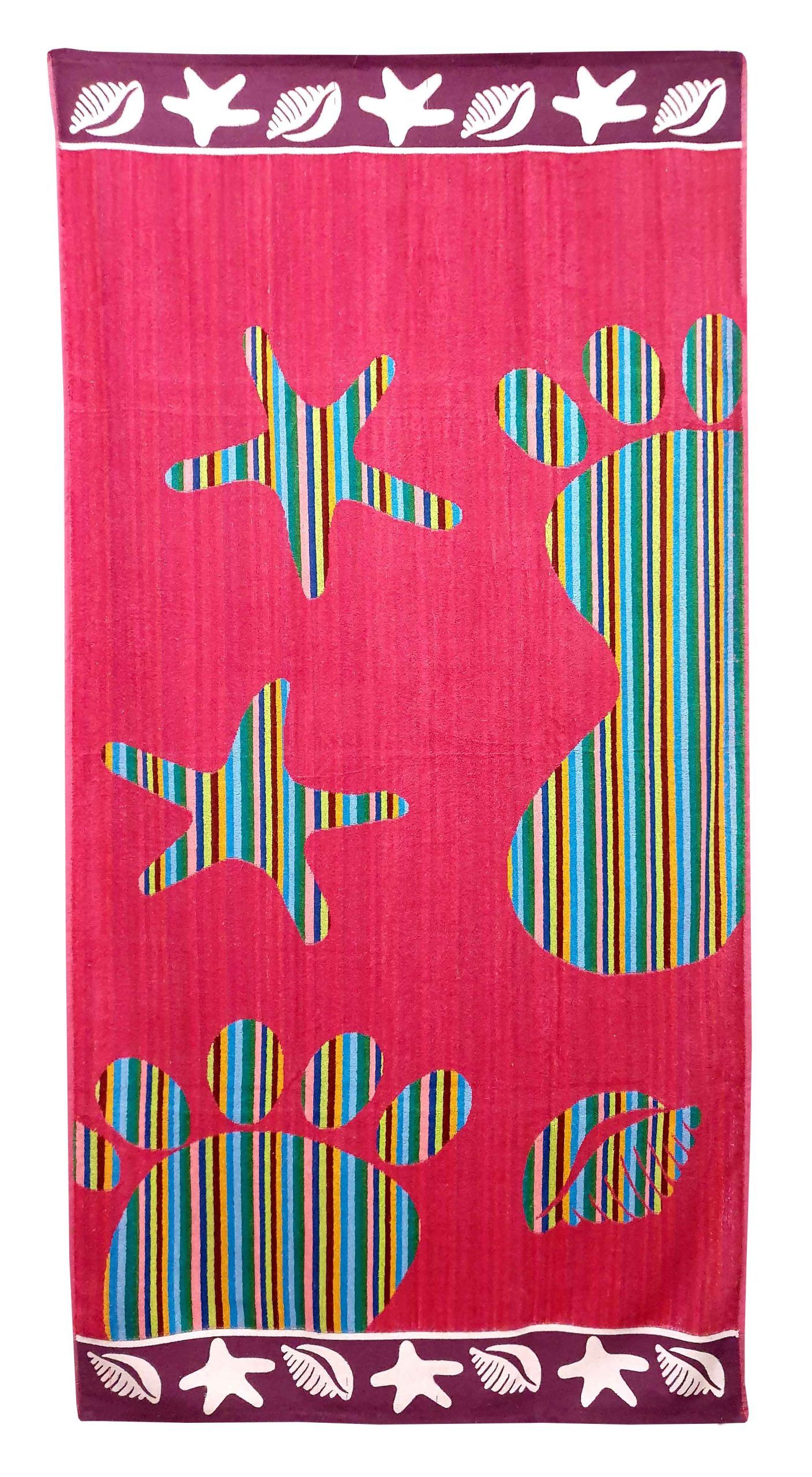 Πετσέτα Θαλάσσης ΚΟΜΒΟΣ Βελουτέ Zakar Design 9 Cotton 100% 85x160