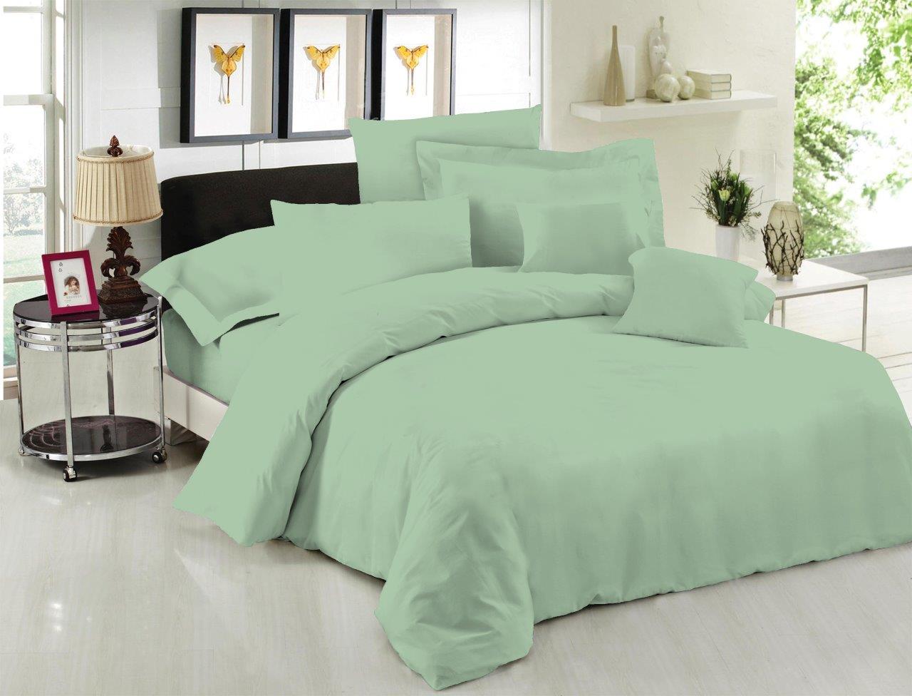 Σεντόνι Μεμονομένο LeBlanc Μονόχρωμο Polycotton 50/50 TC144 Green υπέρδιπλο με λάστιχο 160x200+35
