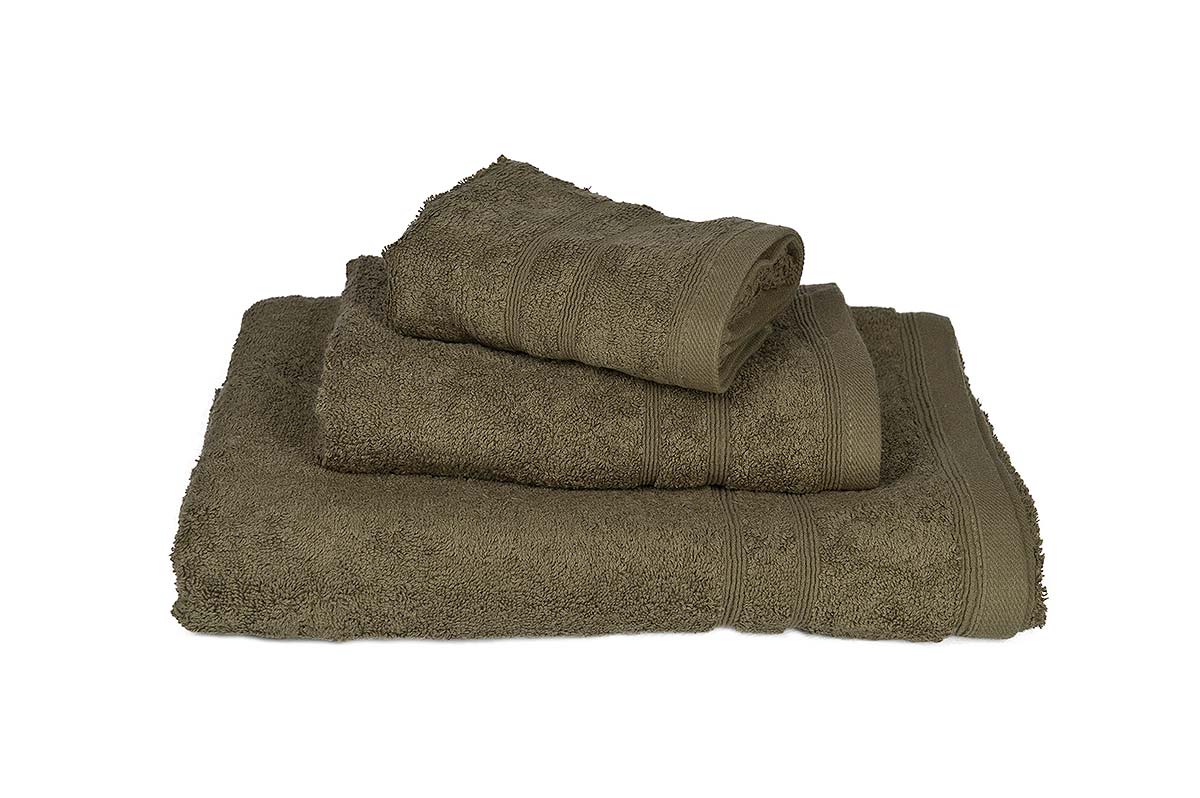 Σετ Πετσέτες 3 τμχ ΚΟΜΒΟΣ Πεννιέ 500γρ/μ2 Χακί (40x60, 50x90, 75x145)