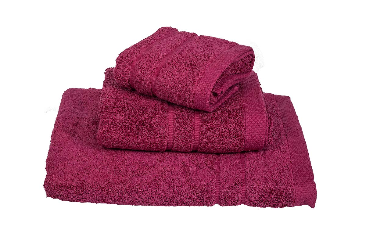 Σετ Πετσέτες 3 τμχ Le Blanc Πεννιέ 600γρ/μ2 Crimson (40x60, 50x95, 80x145)