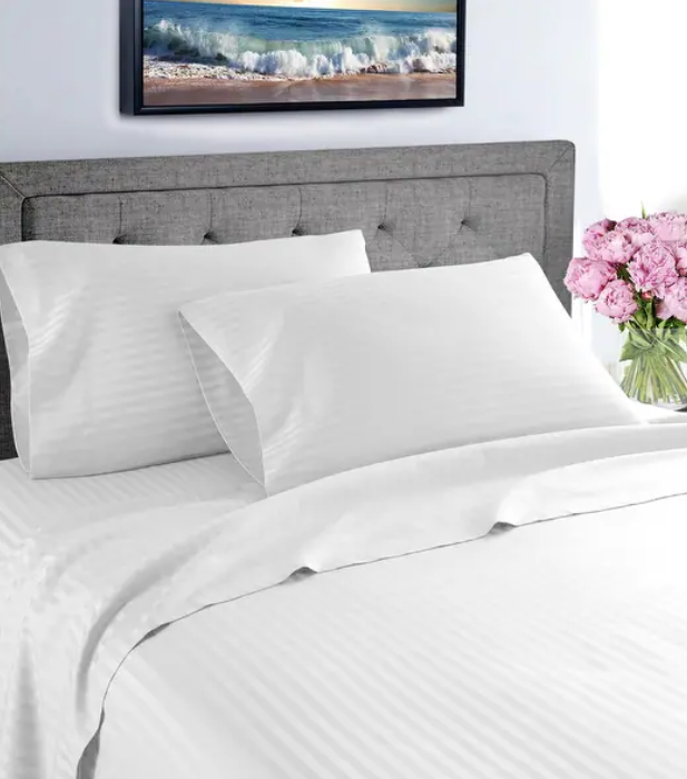 Σετ Σεντόνια ΚΟΜΒΟΣ Satin Stripe TC300 100% Cotton 250x280