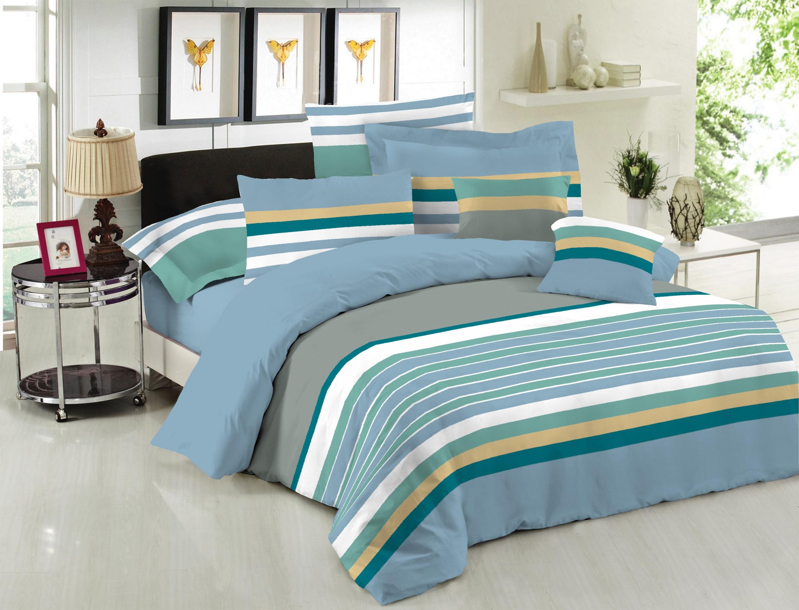 Σετ Σεντόνια Le Blanc Premium Cotton 100% Nevada Blue Μονά 170x270