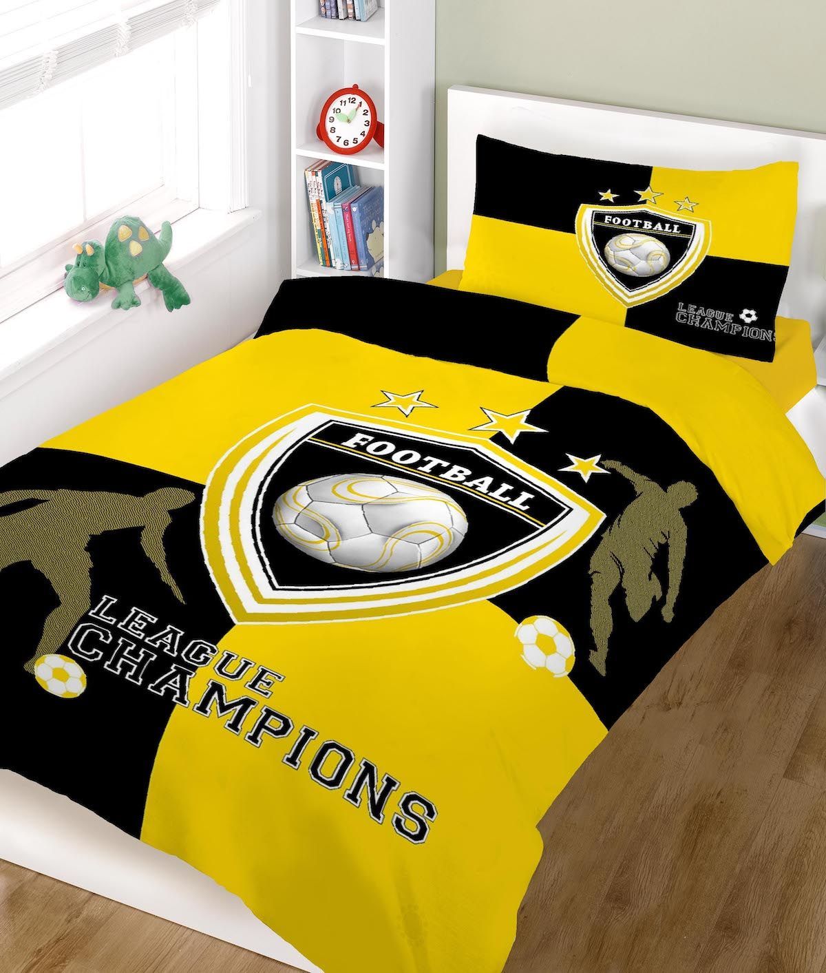Σετ σεντόνια ΚΟΜΒΟΣ champions YELLOW BLACK μονά 160x240 Σετ σεντόνια ΚΟΜΒΟΣ champions YELLOW BLACK μονά 160x240