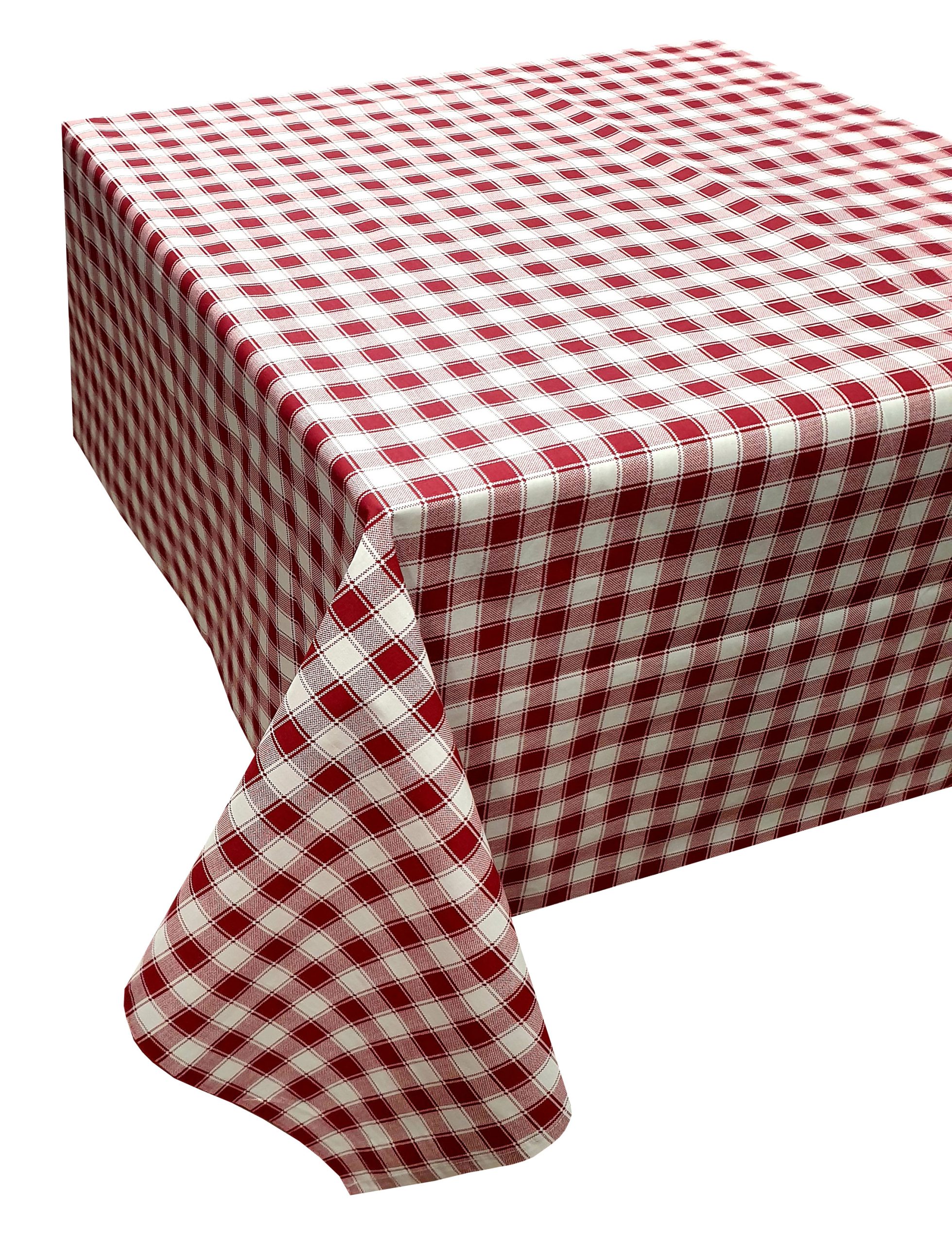 Τραπεζομάντηλο ΚΟΜΒΟΣ Καρό Polycotton Design-1 Red 140x220