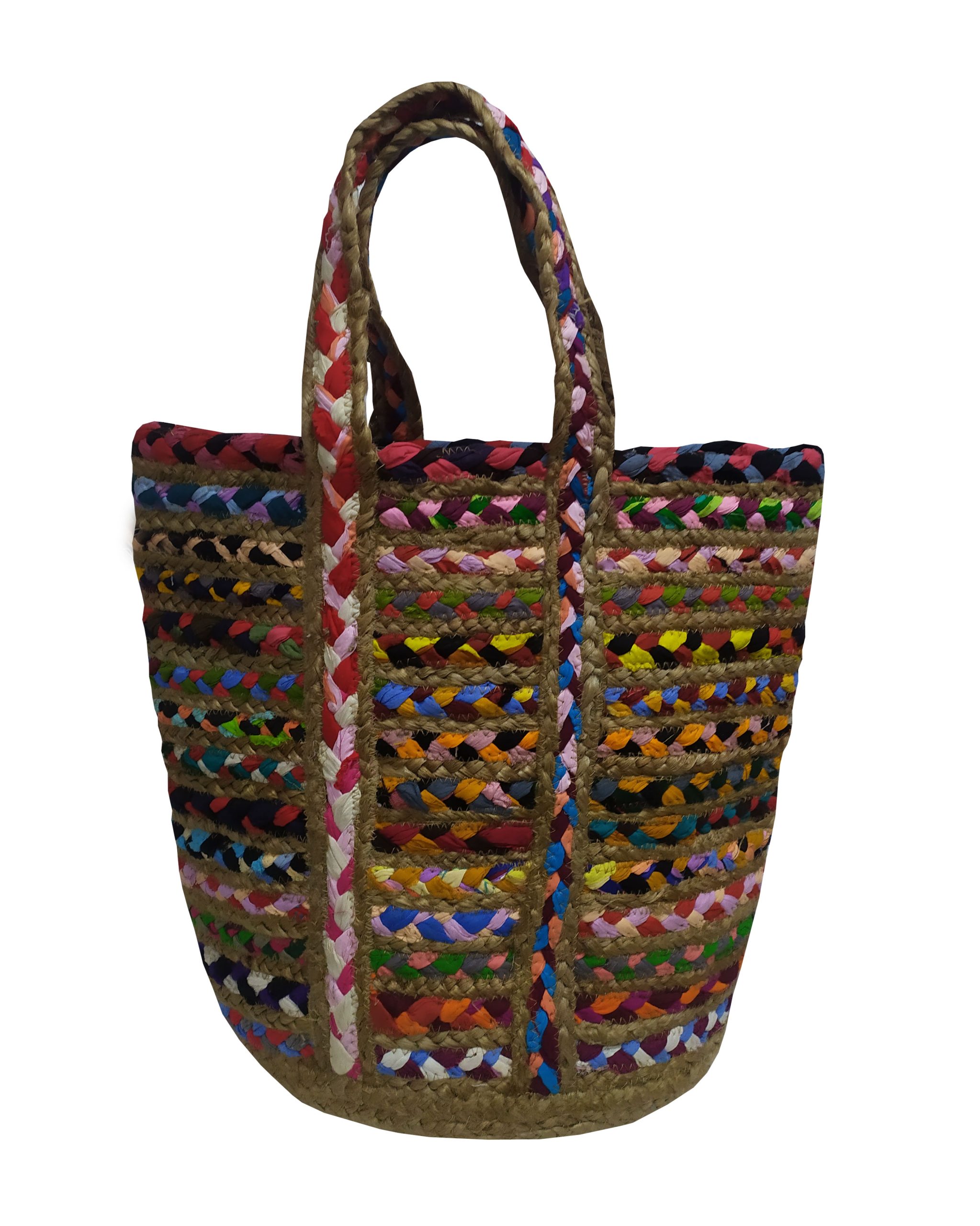 Τσάντα Θαλάσσης ΚΟΜΒΟΣ 100% Γιούτα Multicolor 40x50 - Design 1
