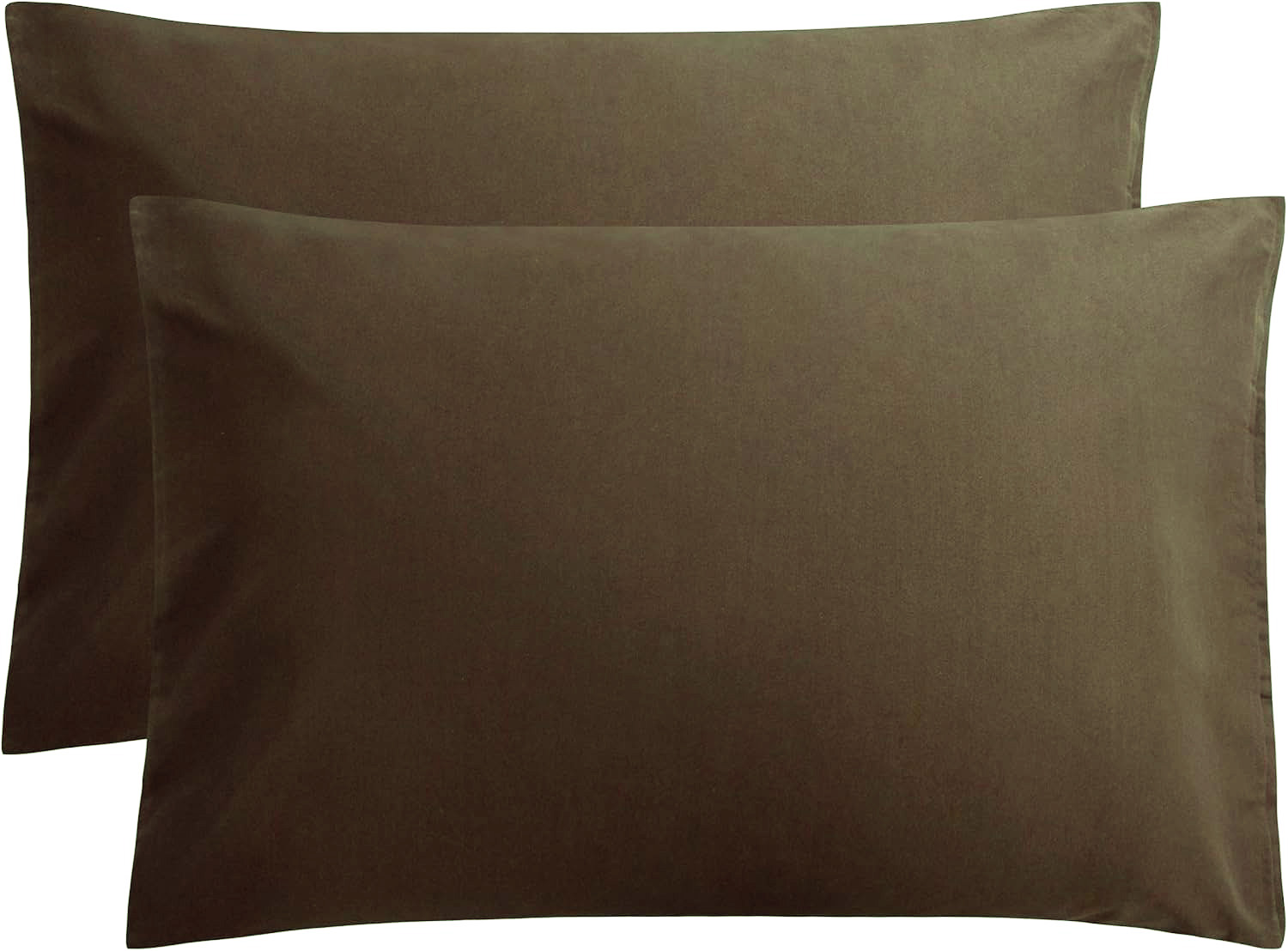 Ζεύγος Μαξιλαροθήκες Le Blanc Μονόχρωμες Brown 50Χ70