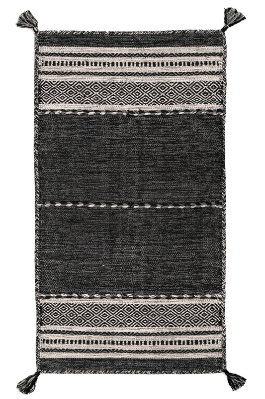 Χαλί Βαμβακερό Mykonos Grey 070X200 KoulisCarpets