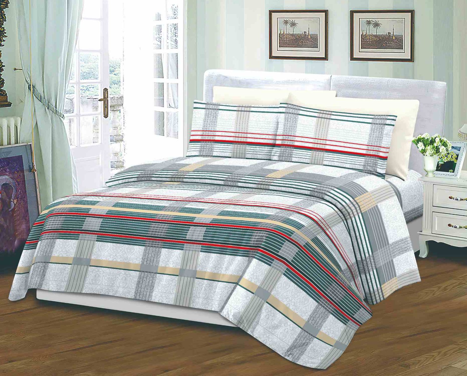 CDSJT-#2128 Παπλωματοθήκη Μονά ΣΕΤ 4 Τεμαχίων