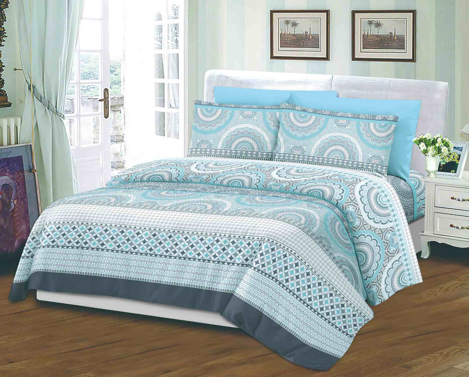 CDSJT-#2133 Παπλωματοθήκη Μονά ΣΕΤ 4 Τεμαχίων