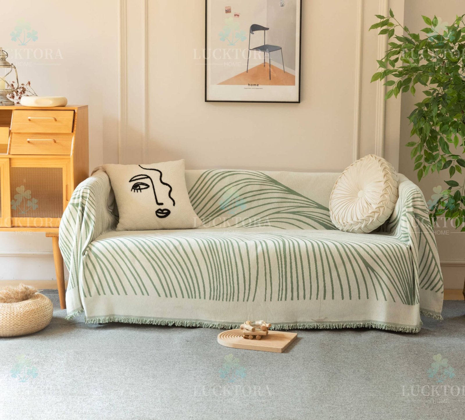 C3-ΡΙΧΤΑΡΙ CHENILLE-180X180CM -5 ΠΡΑΣΙΝΟ