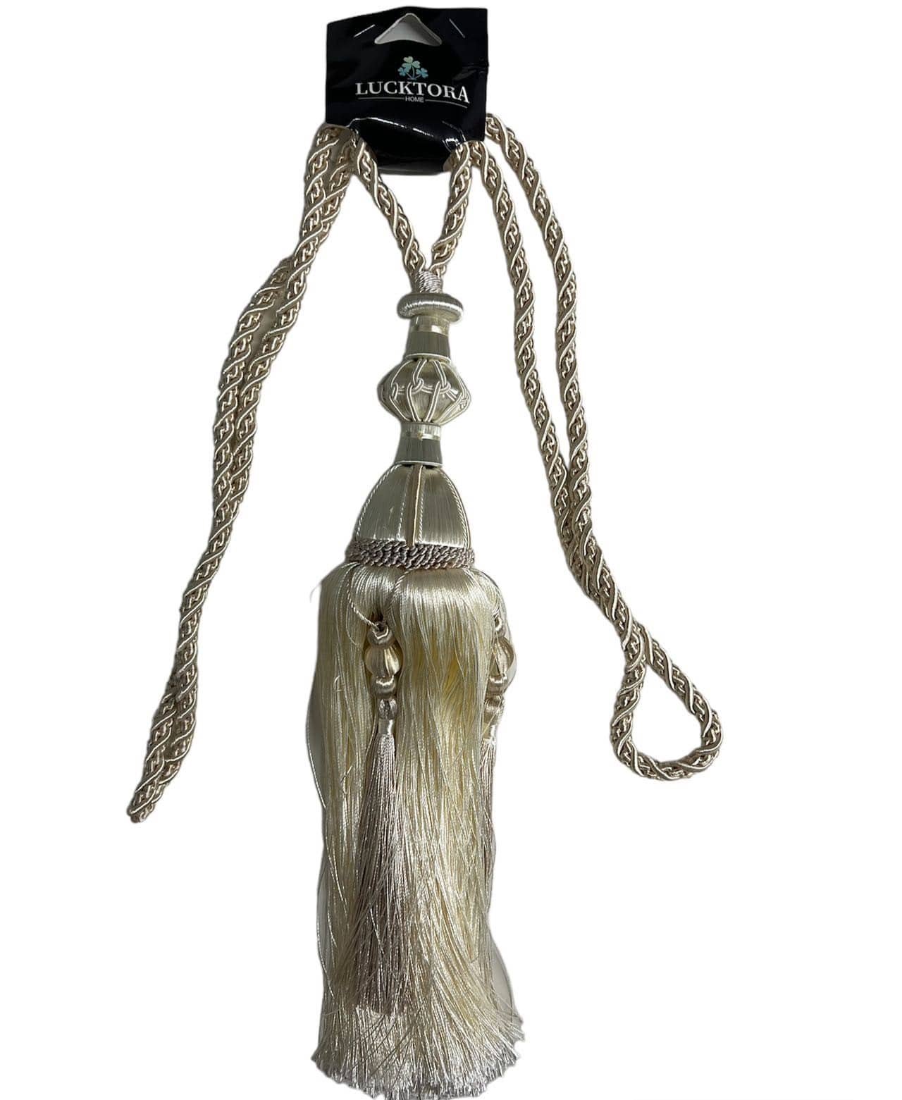 Δέστρα Κουρτίνας Με Φούντα Και Διαμάντι FHQ-Εκρού