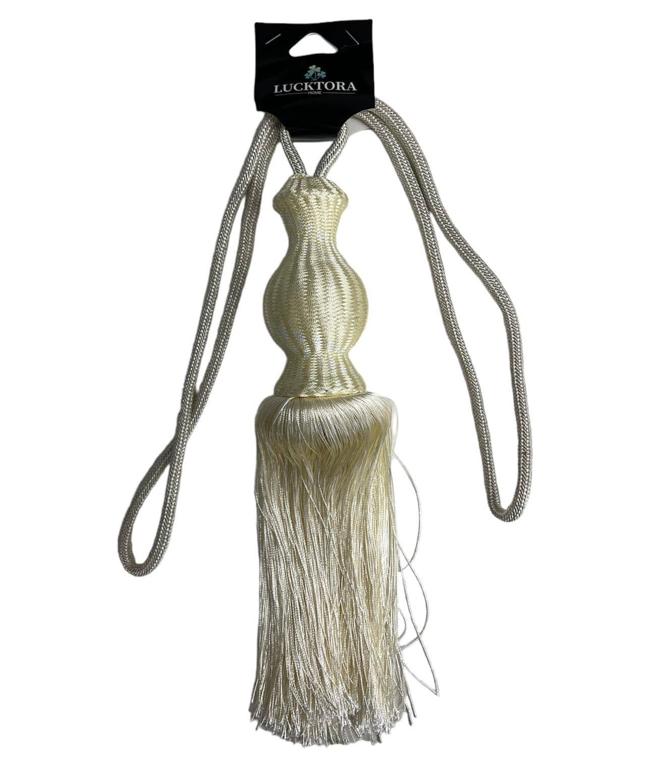 Δέστρα Κουρτίνας Με Φούντα Και Σχέδιο DNJHP-Εκρού