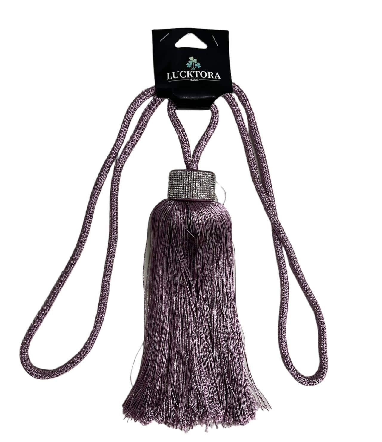 Δέστρα Κουρτίνας Με Φούντα Και Στράς JZQ-Ροζ