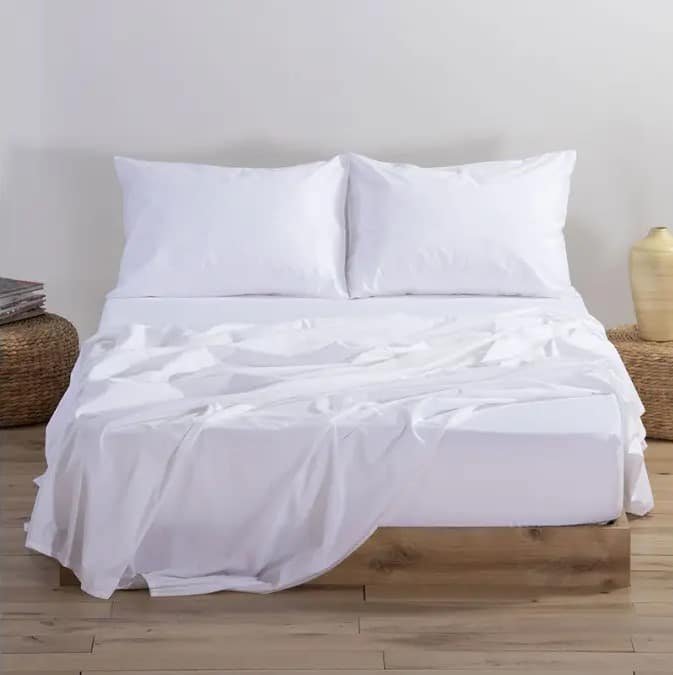 Μονόχρωμο Σεντόνι -ΥΠΕΡΔΥΠΛΟ-220Χ240CM-Λευκό