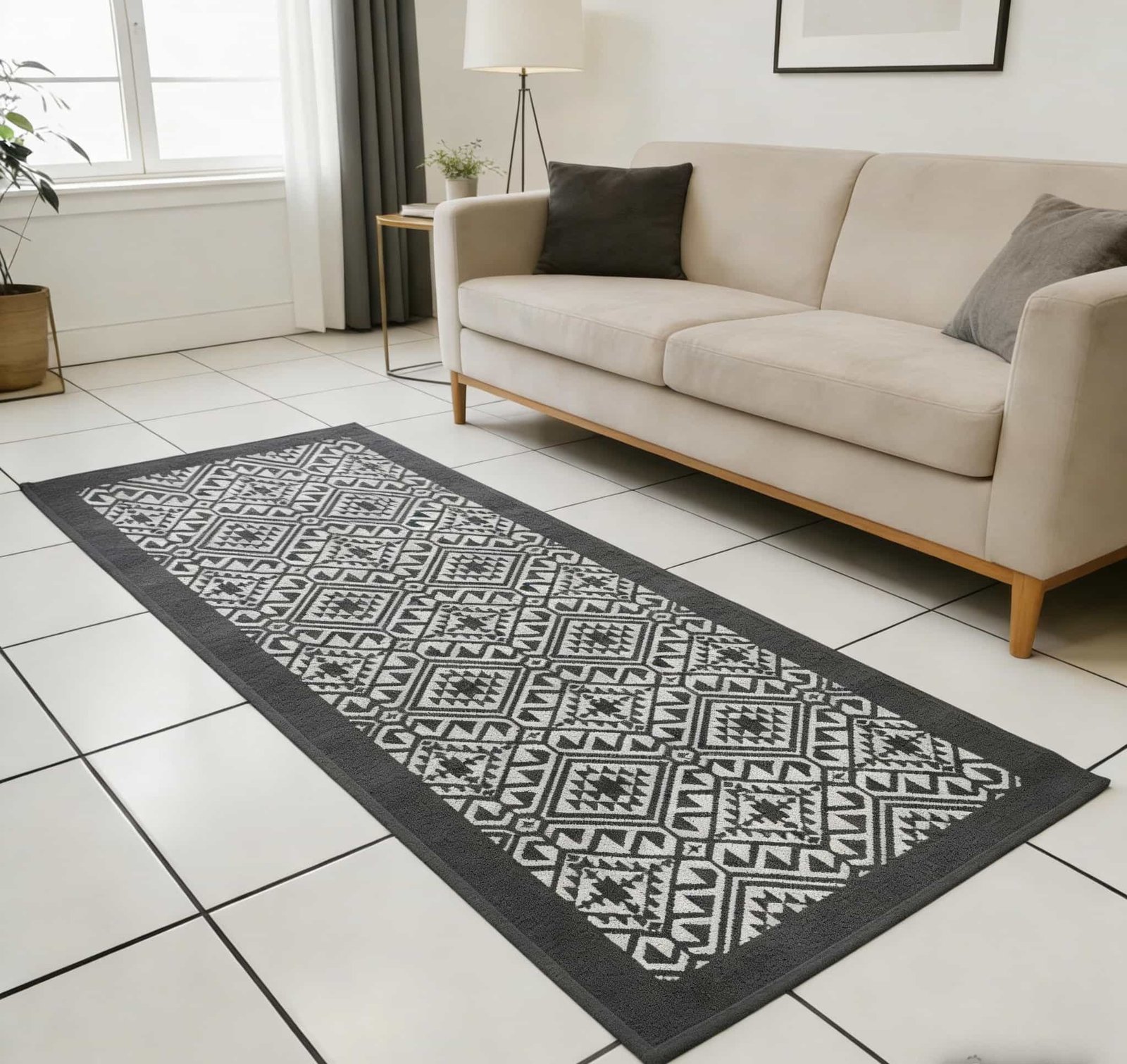 Πατάκι Ζακάρ LZ - Γκρί 60X180CM