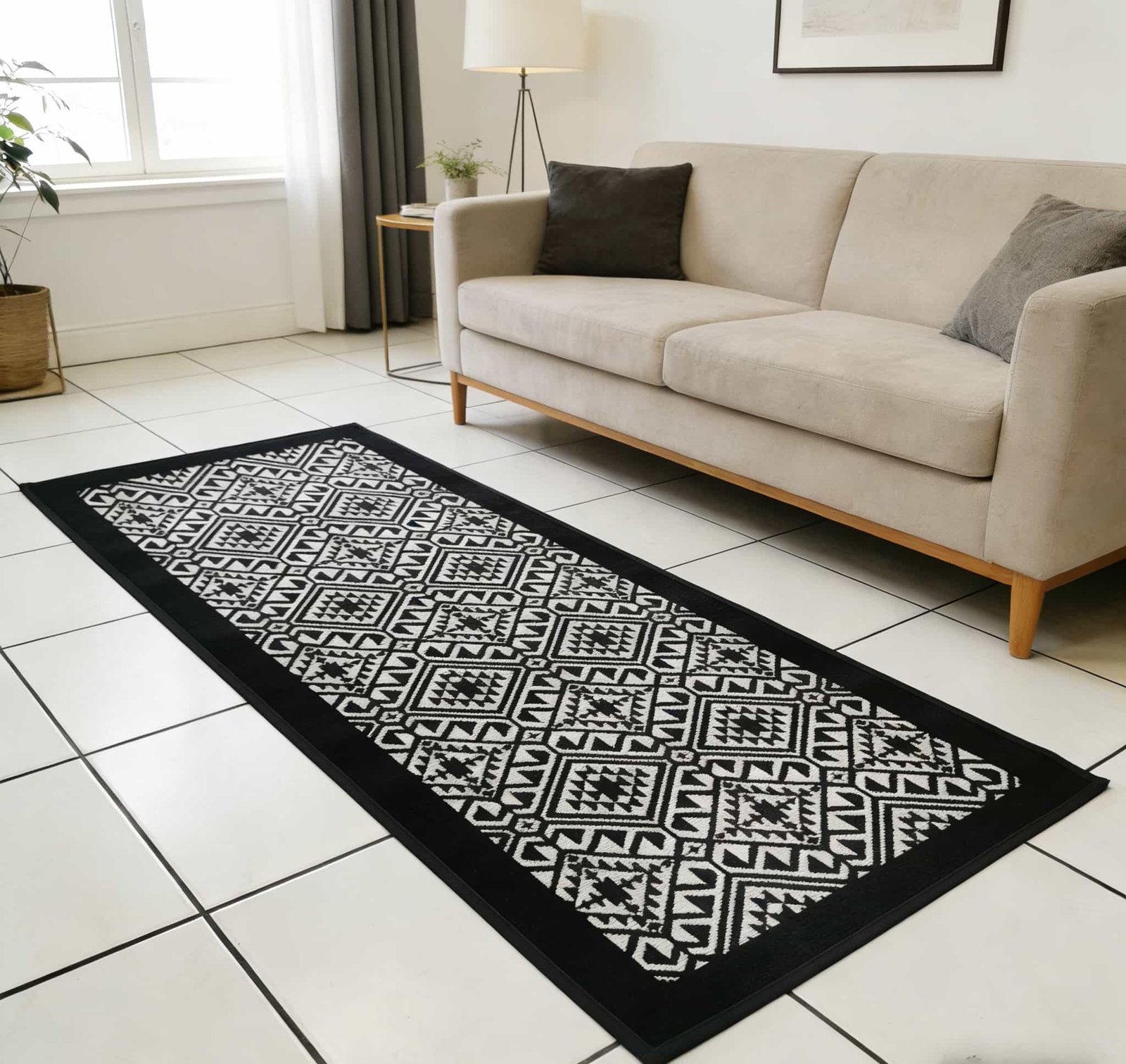Πατάκι Ζακάρ LZ - Μαύρο 50X120CM