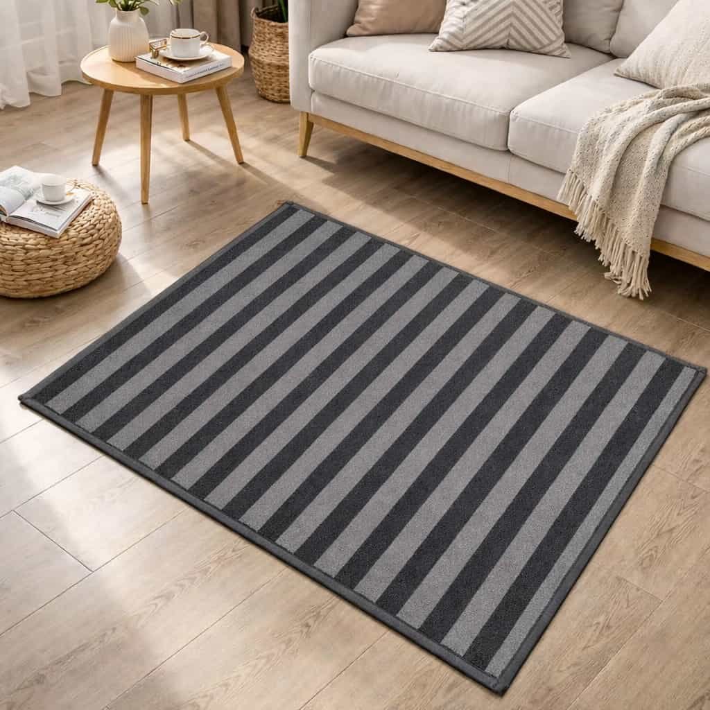 Πατάκι Ζακάρ Ριγέ - Γκρί 60X90CM