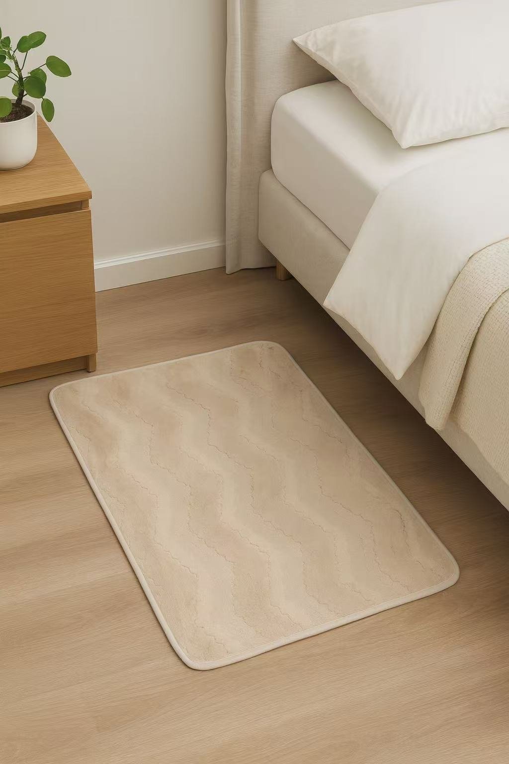 Πατάκι Ύφανση Ζακάρ με Κυματιστό Σχέδιο - 50Χ80 -1