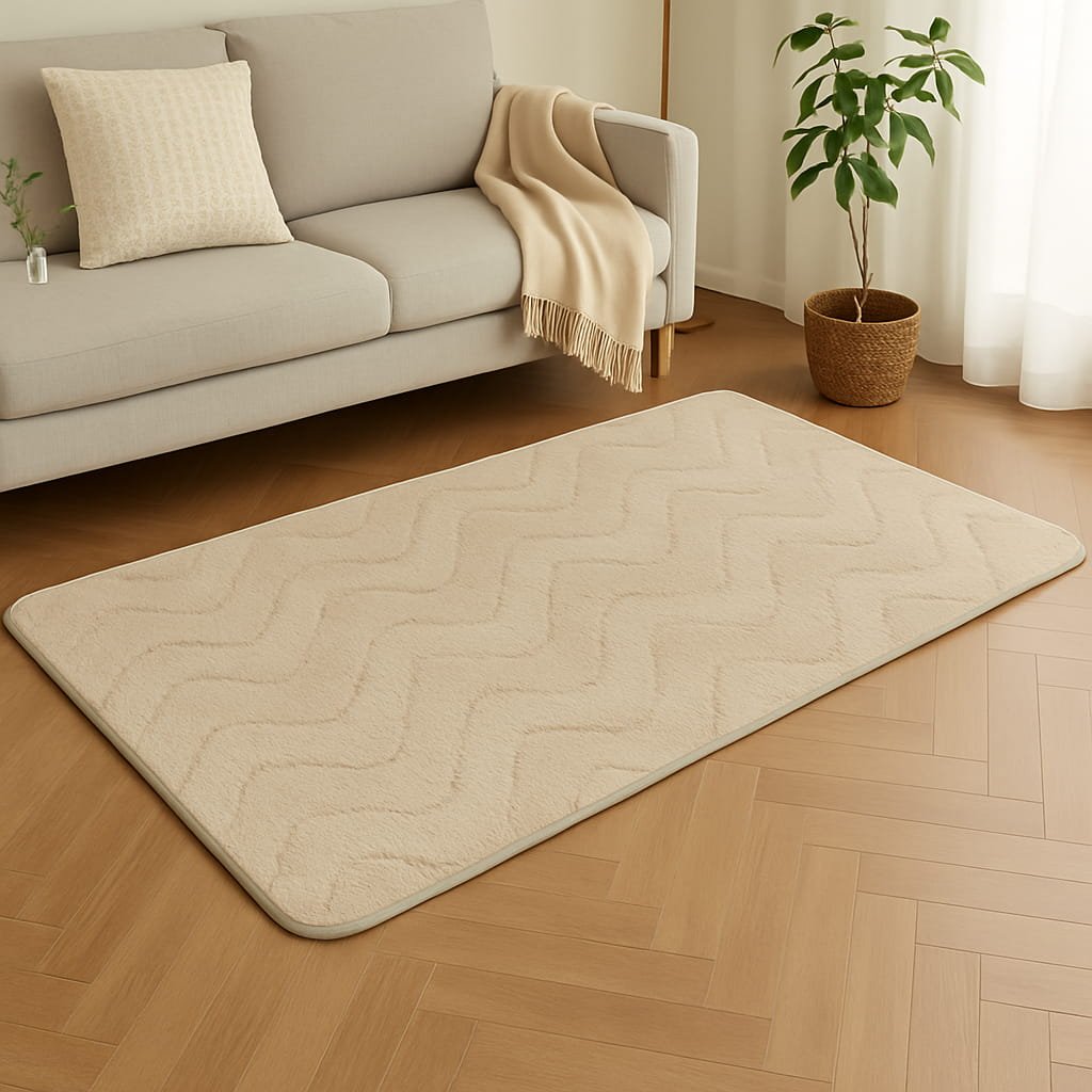 Πατάκι Ύφανση Ζακάρ με Κυματιστό Σχέδιο - 80X180CM -6