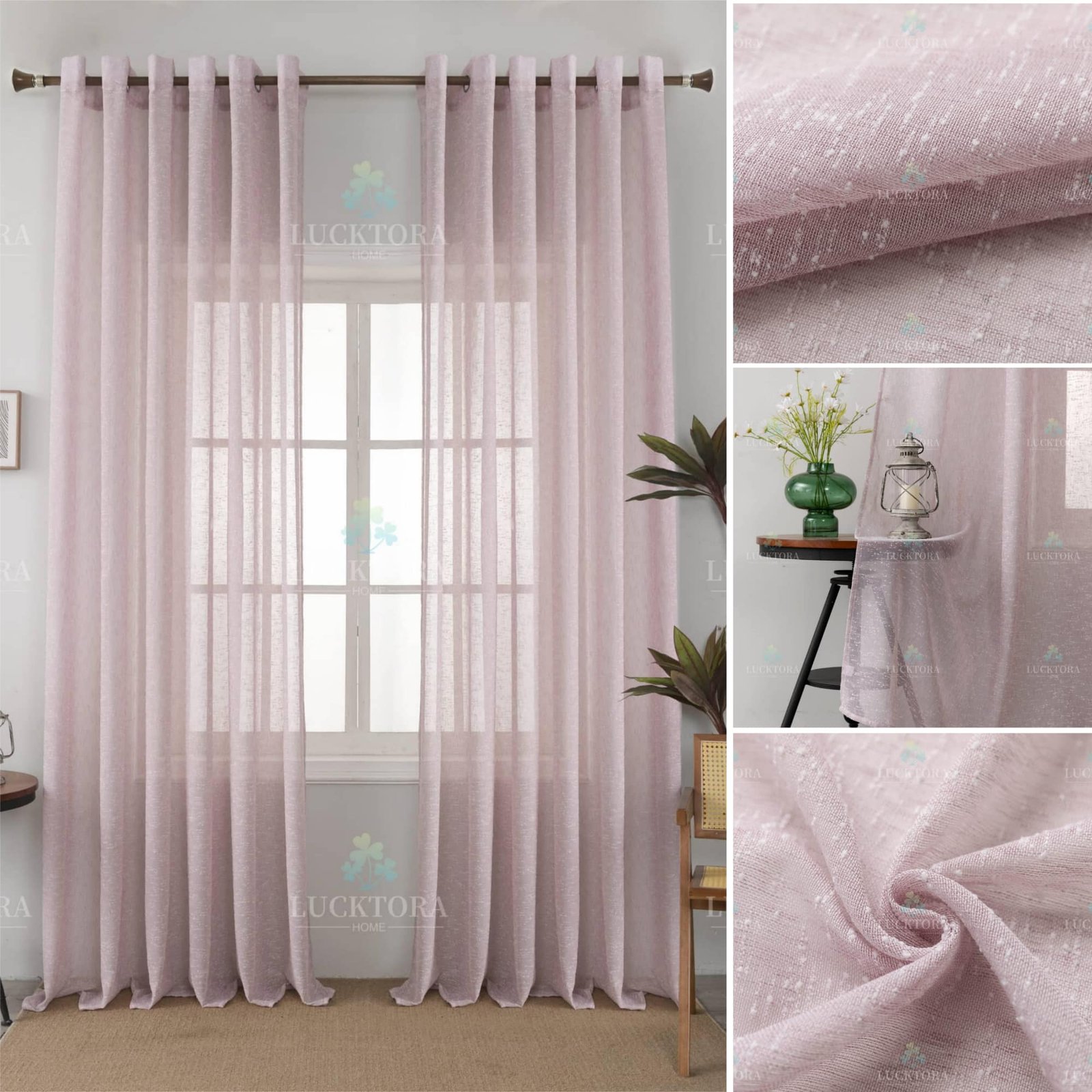 A6023-27 Ροζ- Με Κρίκο -270x290CM