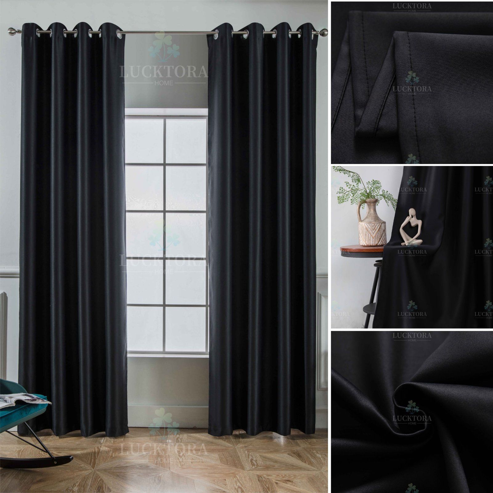 AD6038-18 Μαύρο- Με Κρίκο -140x265CΜ