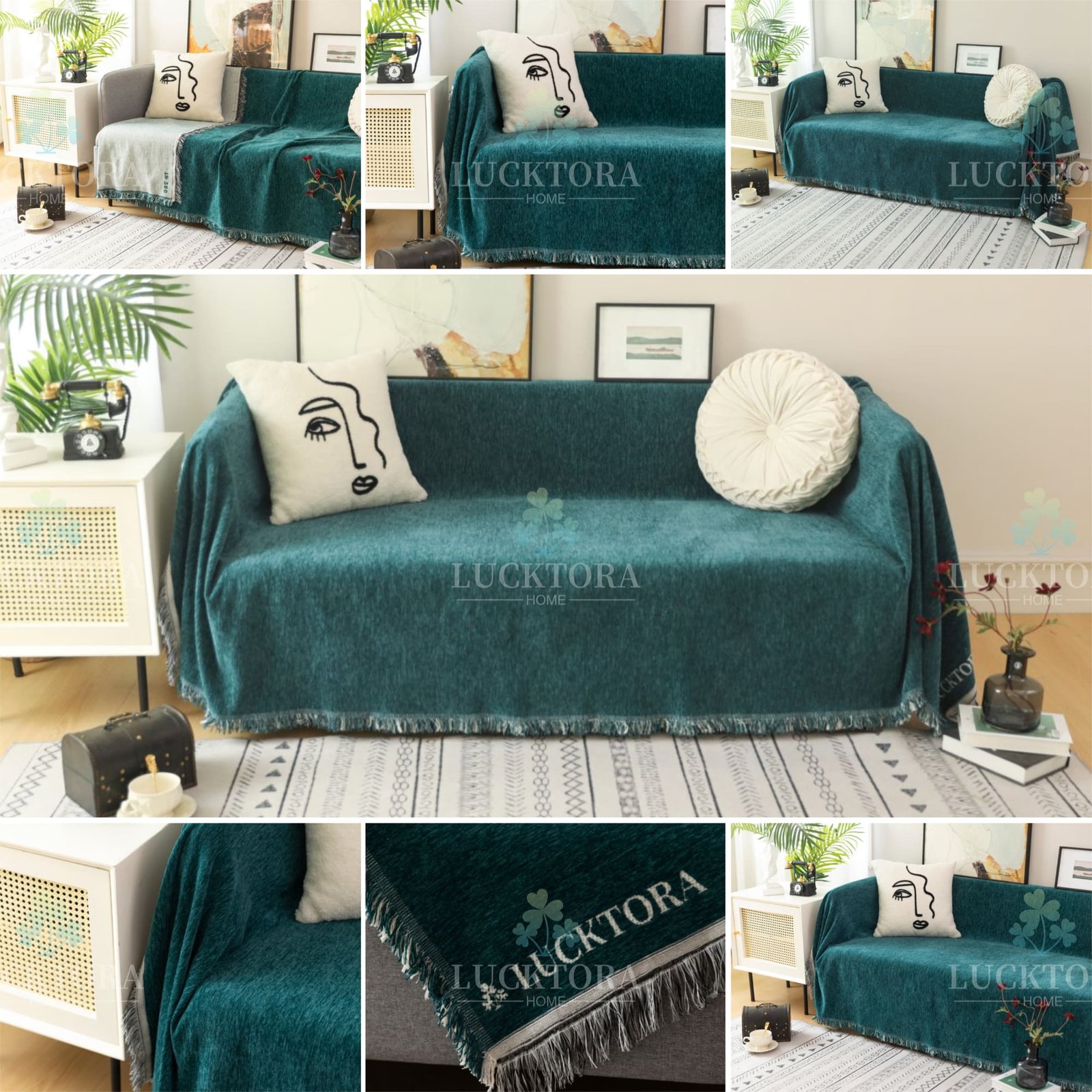 C12-ΡΙΧΤΑΡΙ CHENILLE-180Χ320CM-Μονόχρωμο -5 ΠΡΑΣΙΝΟ