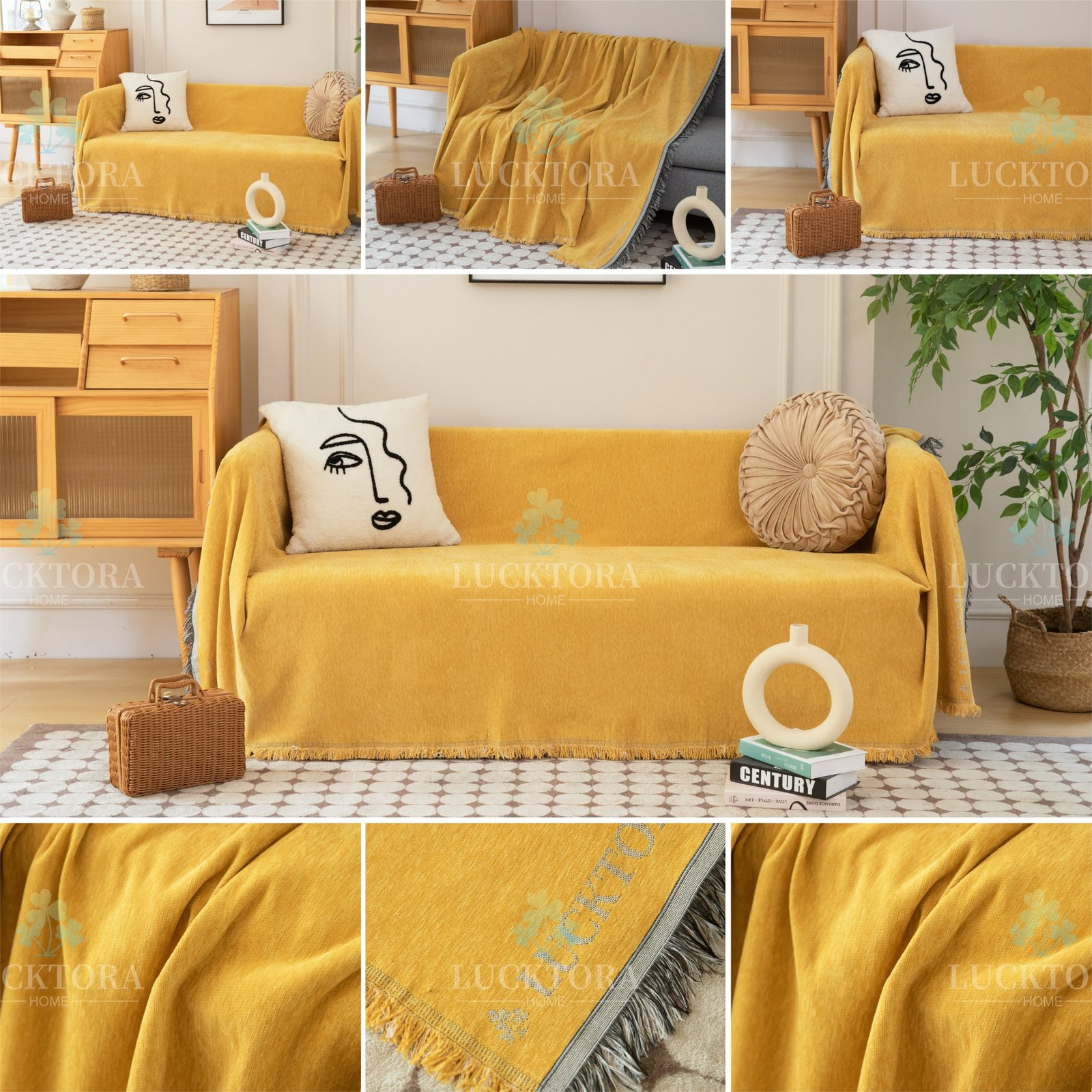 C12 ΡΙΧΤΑΡΙ CHENILLE-180Χ280CM-Μονόχρωμο -3 ΚΙΤΡΙΝΟ