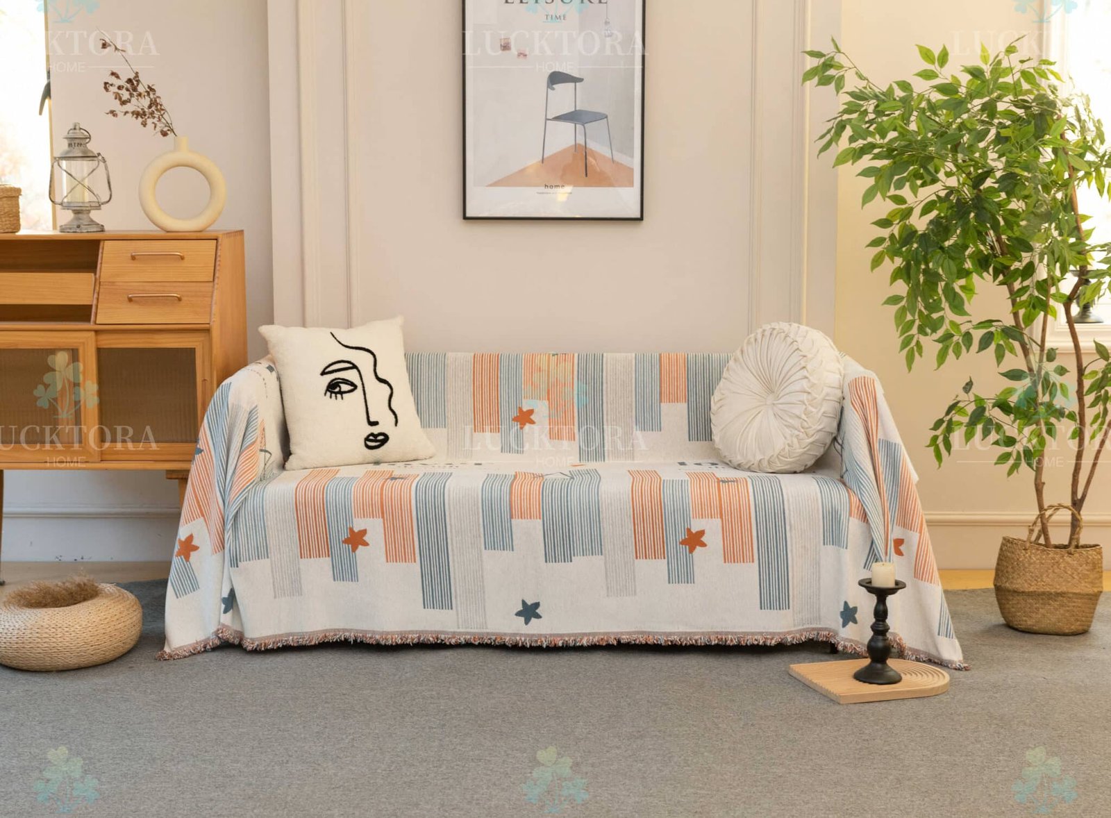 C9-ΡΙΧΤΑΡΙ CHENILLE-180X180CM -7 ΠΟΡΤΟΚΑΛΗ