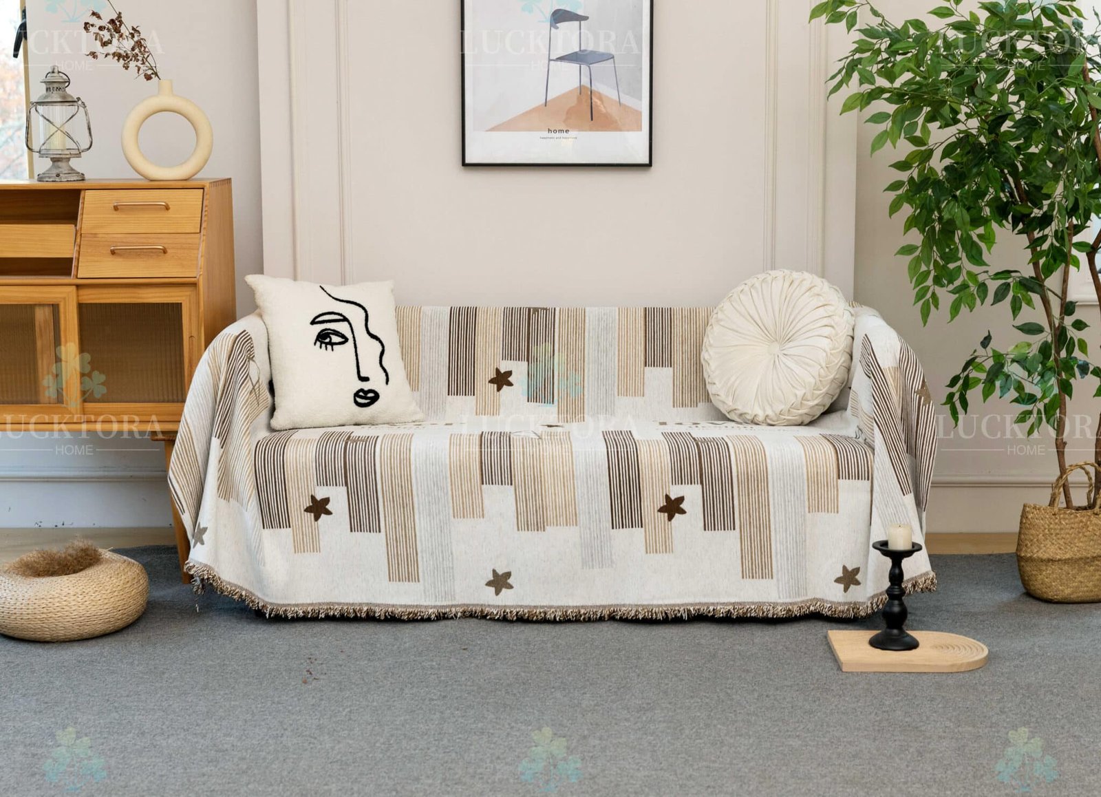 C9-ΡΙΧΤΑΡΙ CHENILLE-180X180CM -4 ΚΑΦΕ