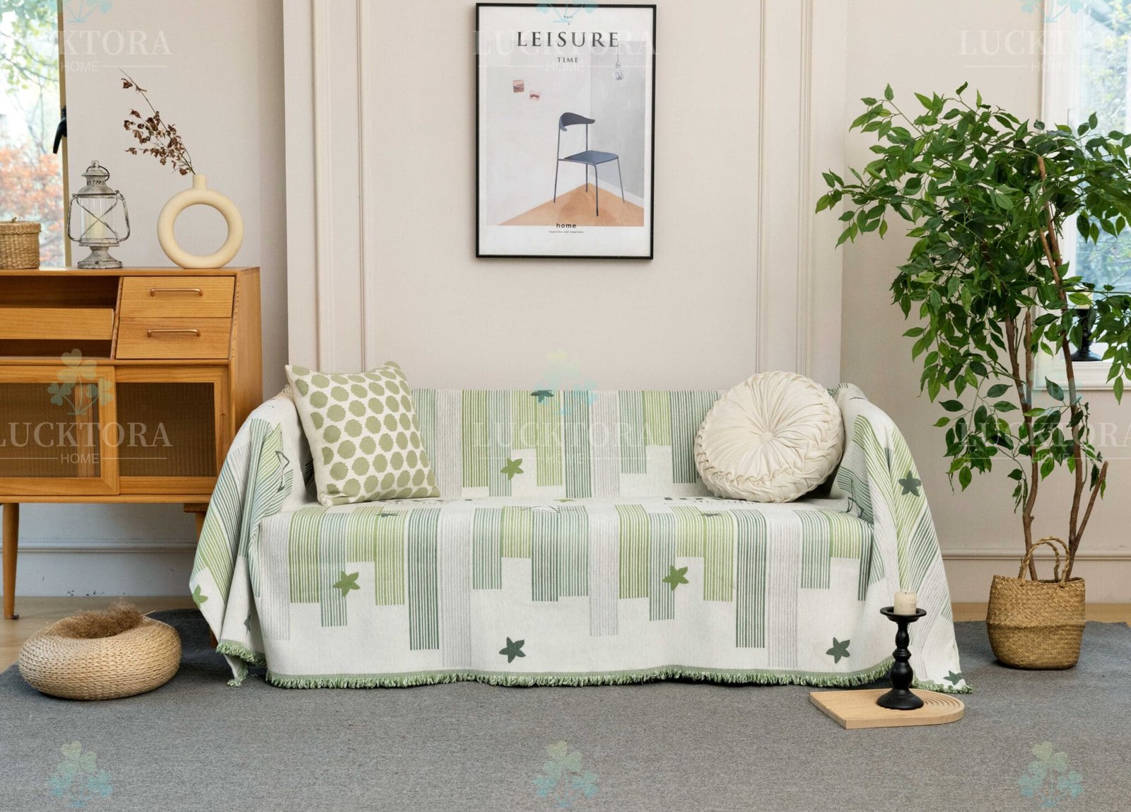 C9-ΡΙΧΤΑΡΙ CHENILLE-180X180CM -5 ΠΡΑΣΙΝΟ