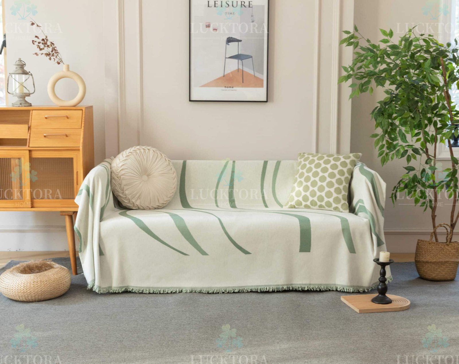 C8-ΡΙΧΤΑΡΙ CHENILLE-180X180CM -5 ΠΡΑΣΙΝΟ