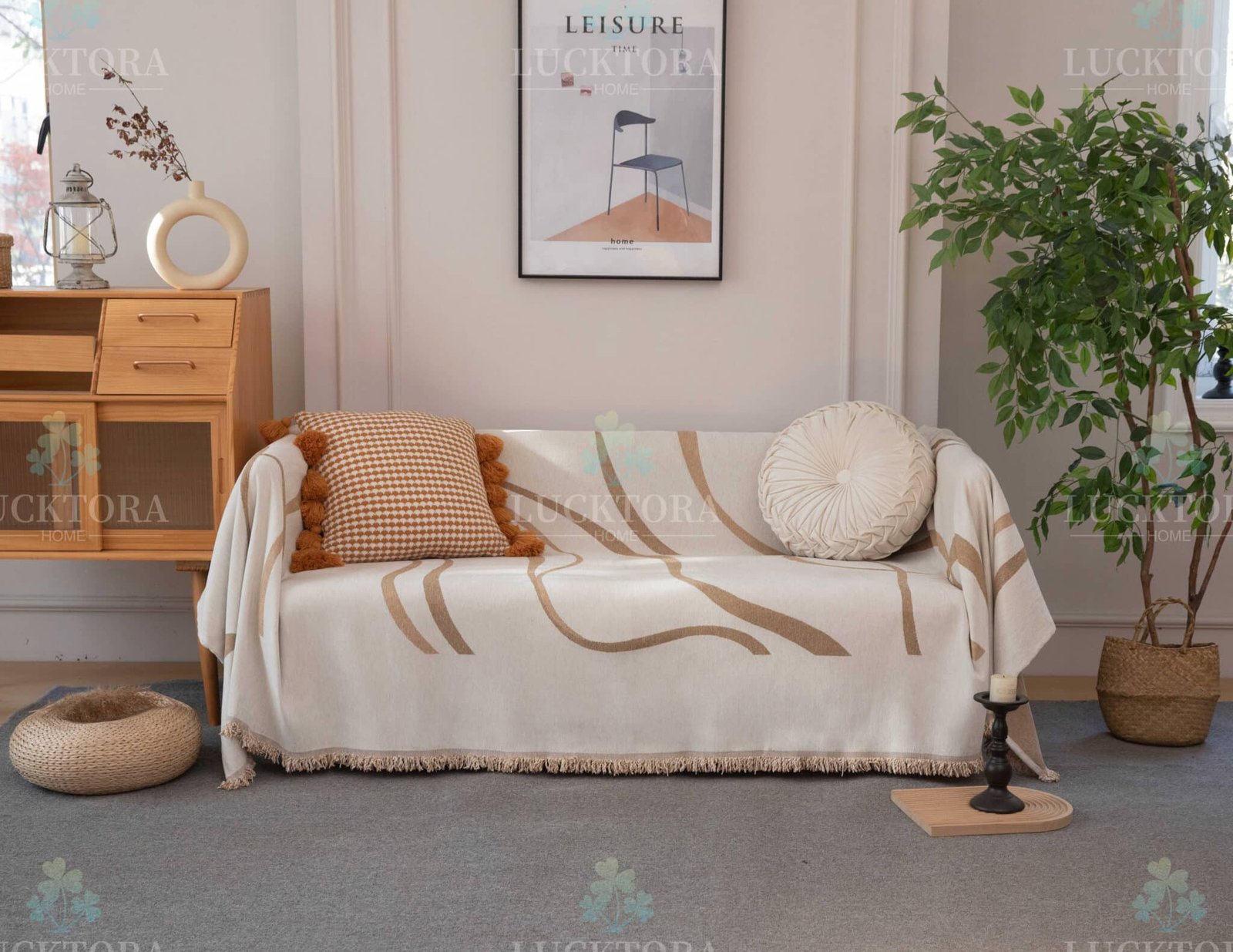 C8-ΡΙΧΤΑΡΙ CHENILLE-180X180CM -4 ΚΑΦΕ