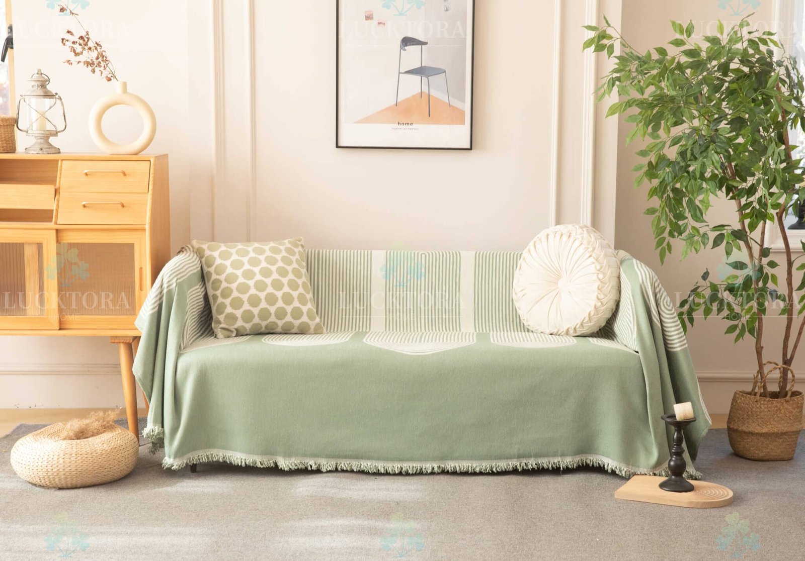 C6-ΡΙΧΤΑΡΙ CHENILLE-180X180CM -5 ΠΡΑΣΙΝΟ