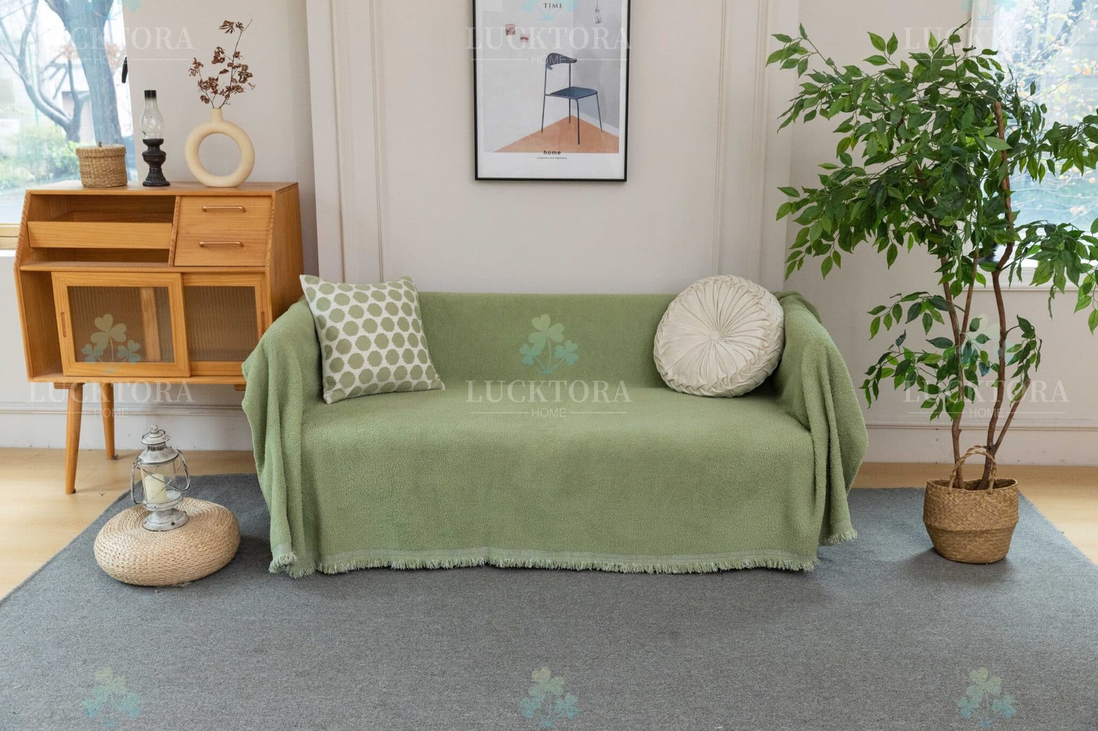 C2-ΡΙΧΤΑΡΙ CHENILLE-180X180CM -5 ΠΡΑΣΙΝΟ