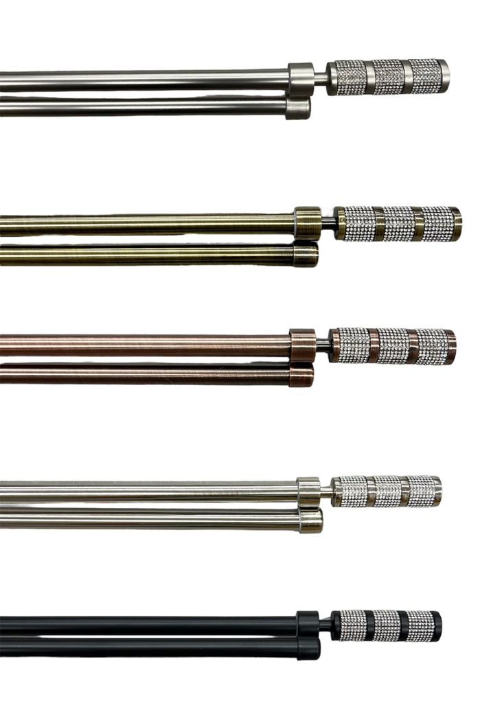 Κουρτινόξυλο Φ19mm Δυπλό 160-310cm - SCSZ ΜΠΡΟΝΖΕ