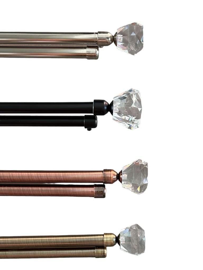 Κουρτινόξυλο Φ19mm Δυπλό 160-310cm - ZSQ ΜΠΡΟΝΖΕ