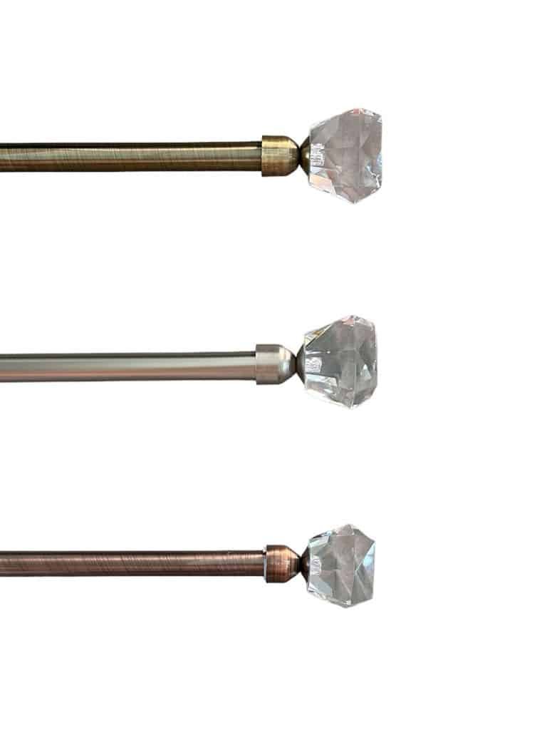 Κουρτινόξυλο Φ19mm Μονό 120-210cm - ZSQ ΑΣΗΜΙ ΜΑΤ