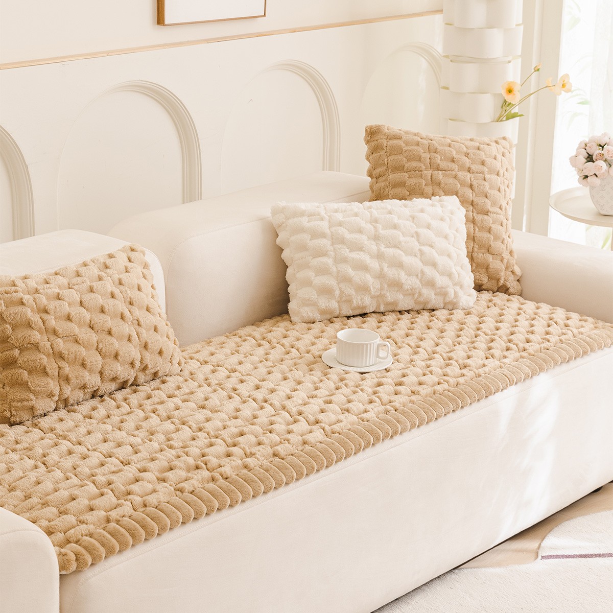 ΑΝΩΣΤΡΩΜΑ ΚΑΝΑΠΕ NIMBUS BEIGE (70X210)