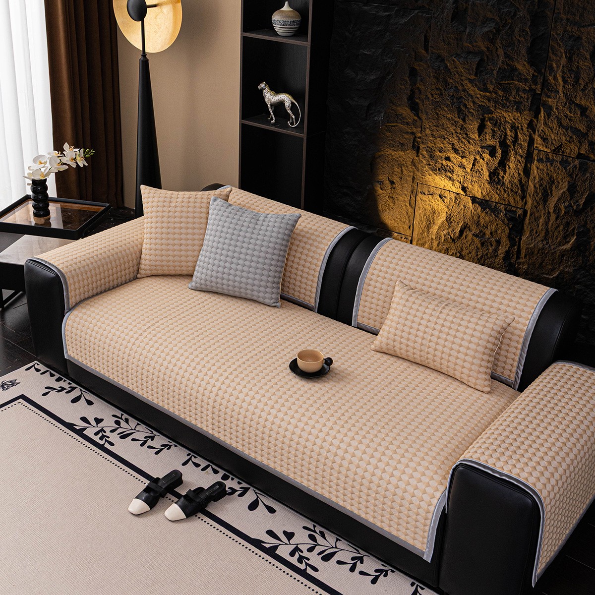 ΑΝΩΣΤΡΩΜΑ ΚΑΝΑΠΕ SOLEIL BEIGE (90X210)