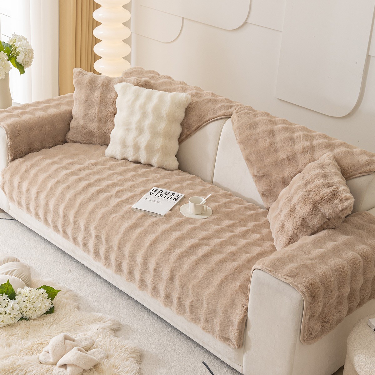 ΓΟΥΝΙΝΟ ΑΝΩΣΤΡΩΜΑ ΚΑΝΑΠΕ BISCUIT BEIGE (70X210)